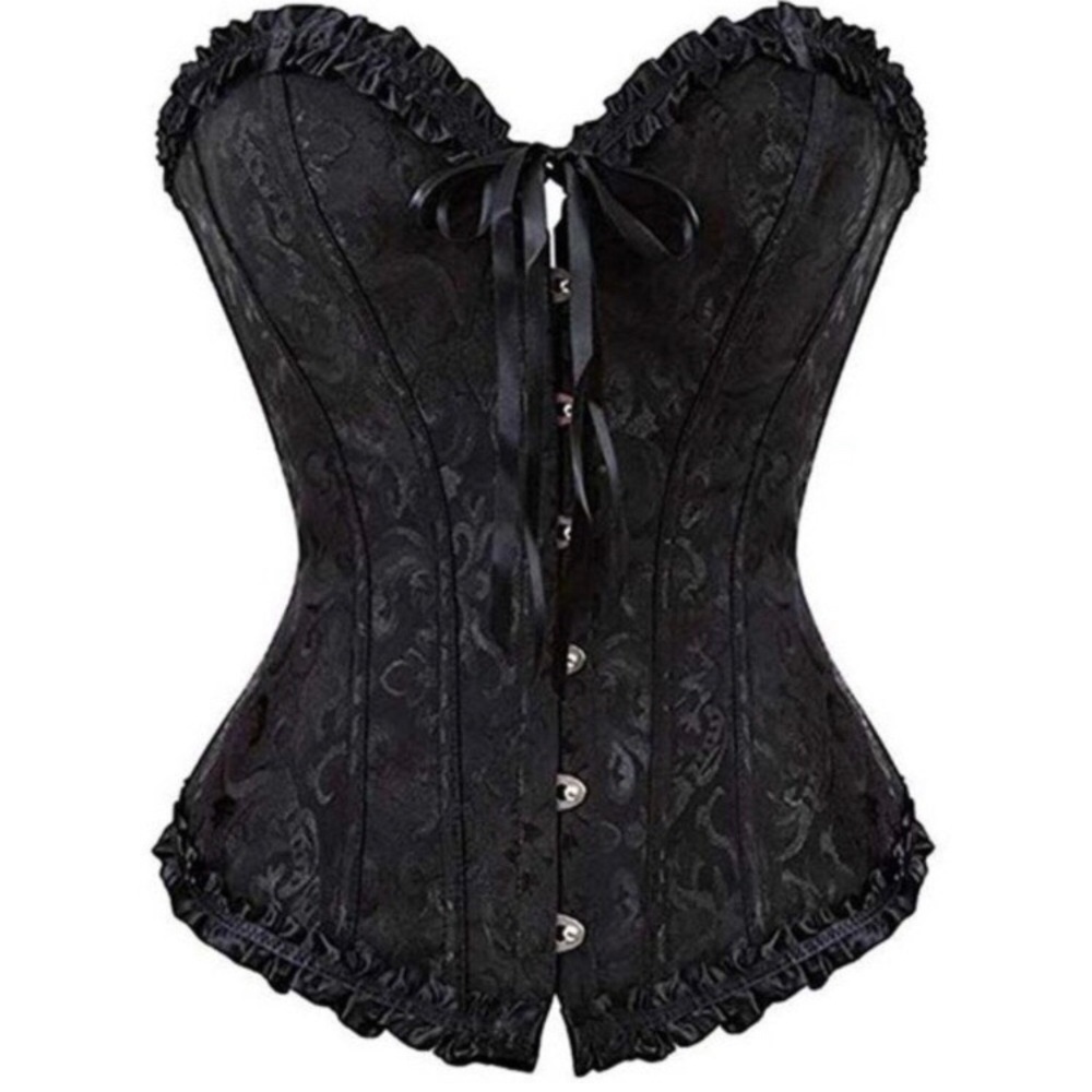 🔥 Gorgeous Black on Black Corset - Picture 1 of 6